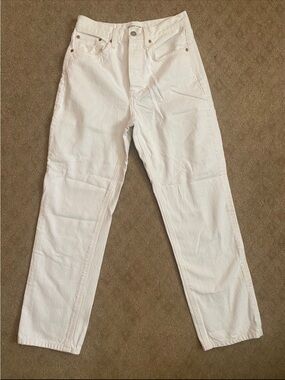 Aritzia Denim Forum Joni High Rise Loose White